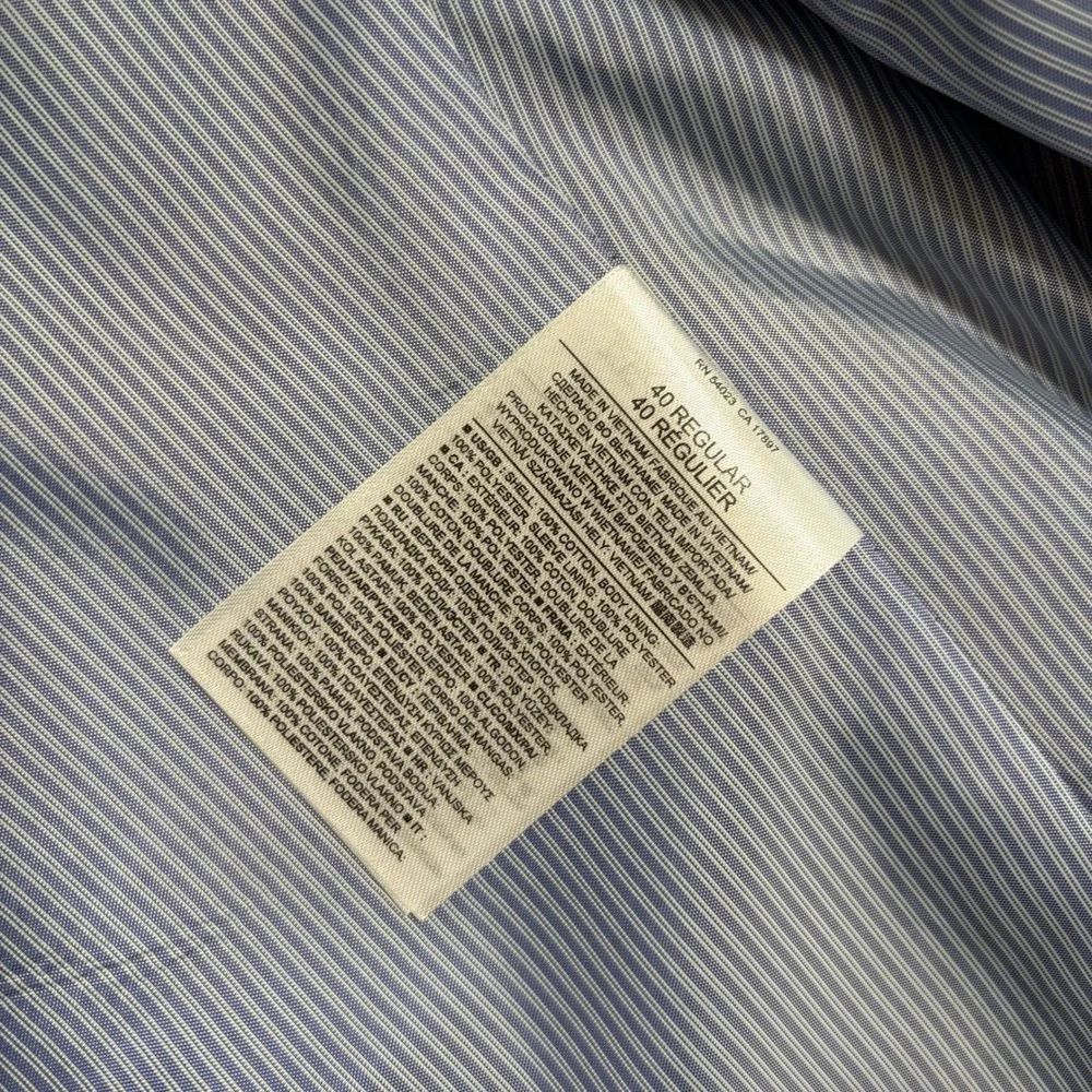 Banana Republic Blazer Mens 40 Regular Blue Tailored Slim Fit Cotton Sport Coat